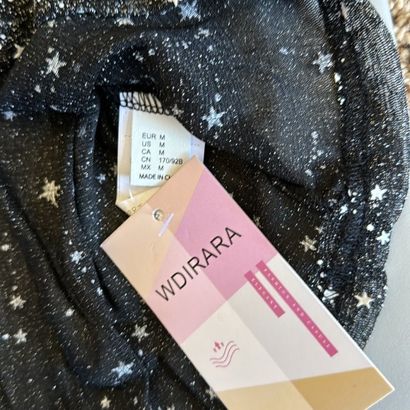 Women's Glitter Sheer See Through Short Sleeve Mesh Top Tee Blouse. Brand new. - Picture 4 of 5